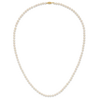 14k 5-6mm White Round Akoya Saltwater Cultured Pearl Necklace