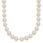14k 5-6mm White Round Akoya Saltwater Cultured Pearl Necklace