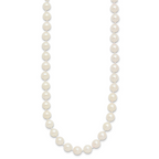 14k 6-7mm White Round Akoya Saltwater Cultured Pearl Necklace