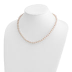 14k 6-7mm White Round Akoya Saltwater Cultured Pearl Necklace