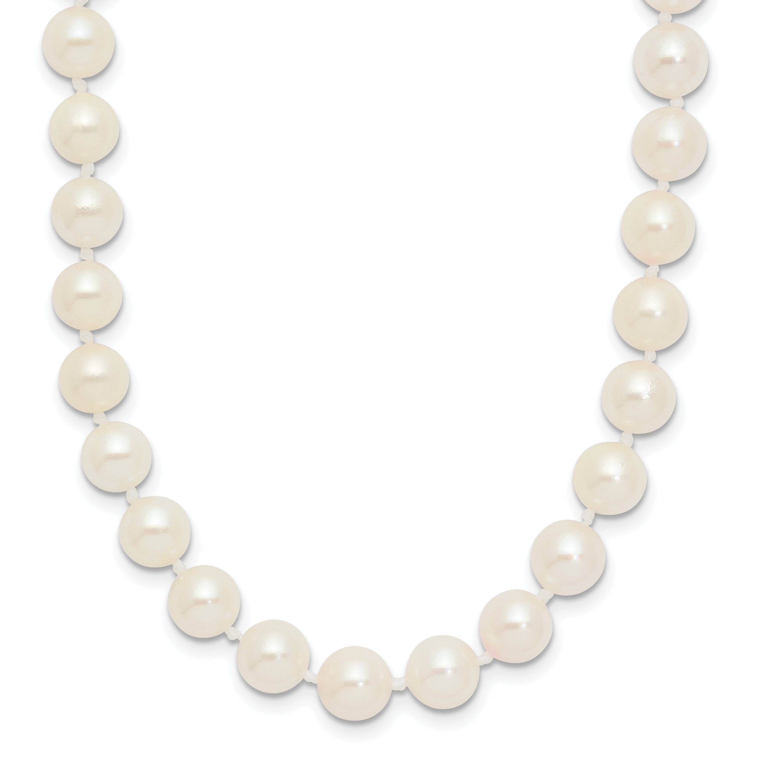 14k 6-7mm White Round Akoya Saltwater Cultured Pearl 24 inch Necklace