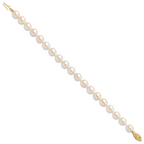 14k 7-8mm White Round Akoya Saltwater Cultured Pearl Necklace