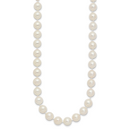 14k 7-8mm White Round Akoya Saltwater Cultured Pearl Necklace