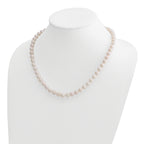 14k 7-8mm White Round Akoya Saltwater Cultured Pearl Necklace