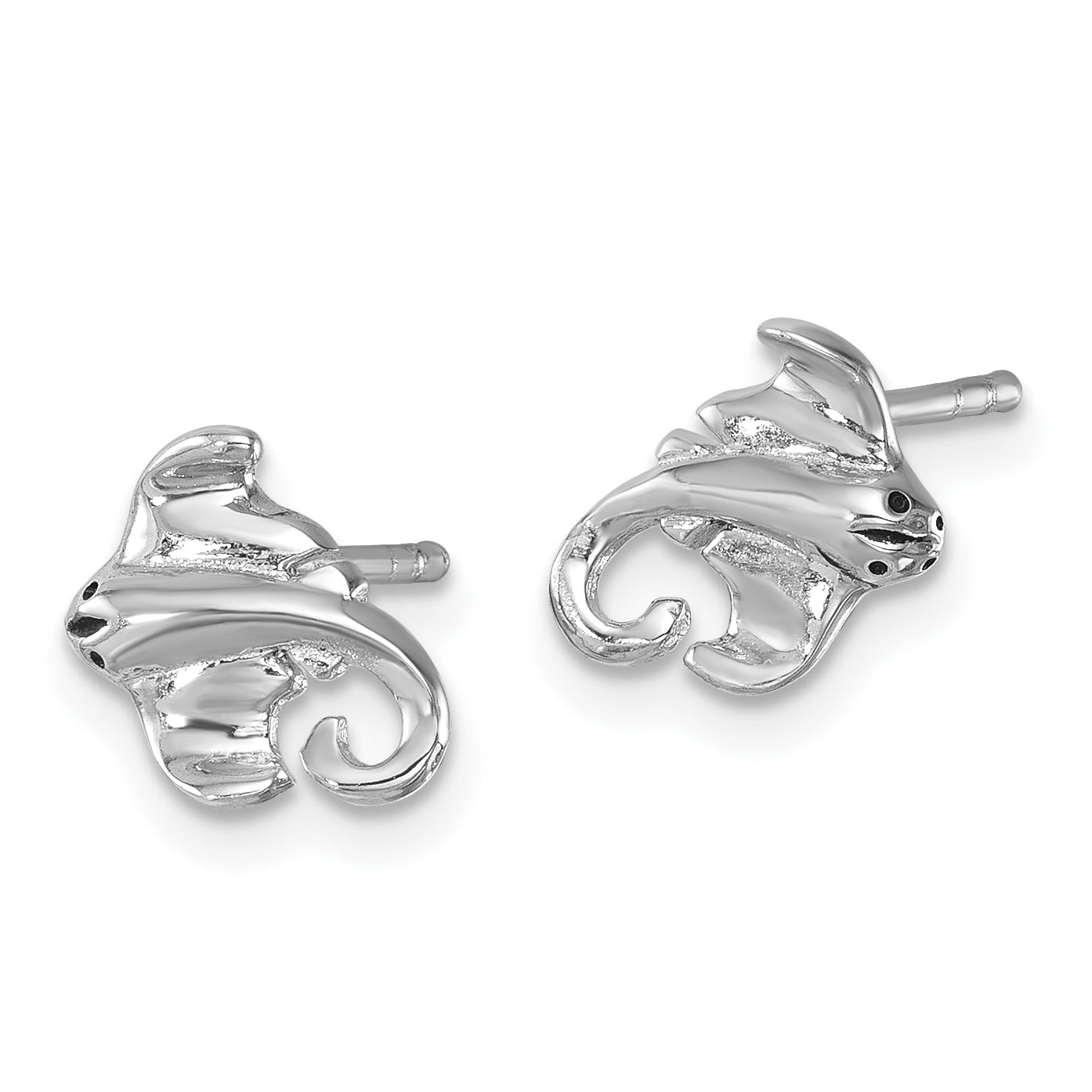 Cownose Stingray Stud Earrings in Sterling Silver Secondary image