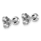 Sterling Silver Rhodium-Plated Polished Blue Crystal 3.5mm Post Earrings