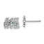 Sterling Silver Rhodium-Plated Polished 'Make Waves' Crystal Post Earrings