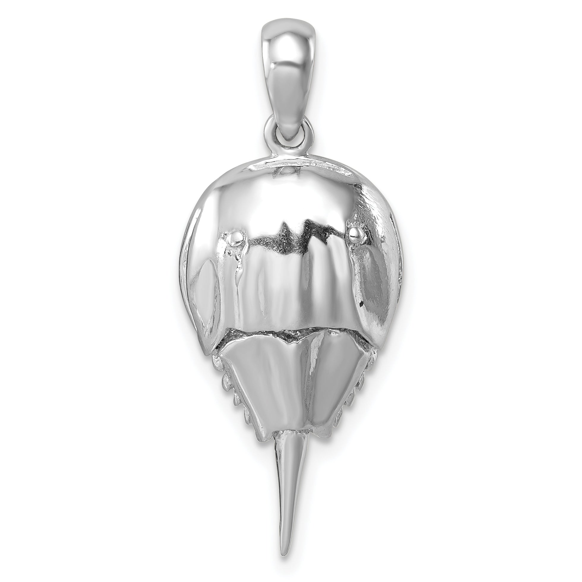 Sterling Silver Rhodium-plated Polished Horseshoe Crab Pendant Main image