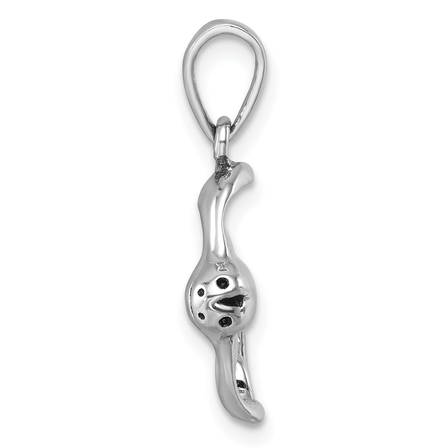 Sterling Silver Rhodium-plated Polished Cownose Stingray Pendant Secondary image