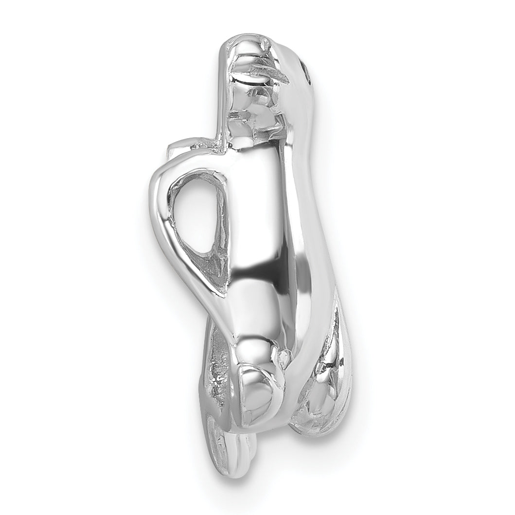 Sterling Silver Rhodium-plated Polished Sea Lion Pendant Secondary image