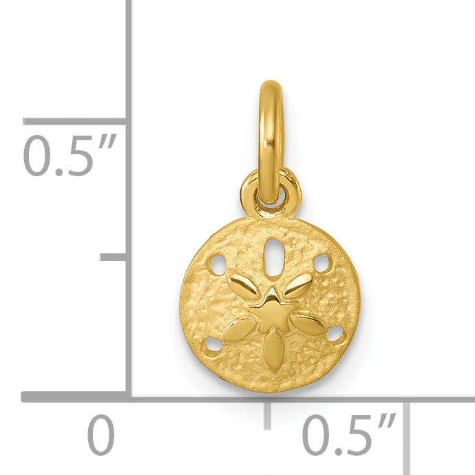 Sterling Silver Vermeil Mini Sand Dollar Charm
