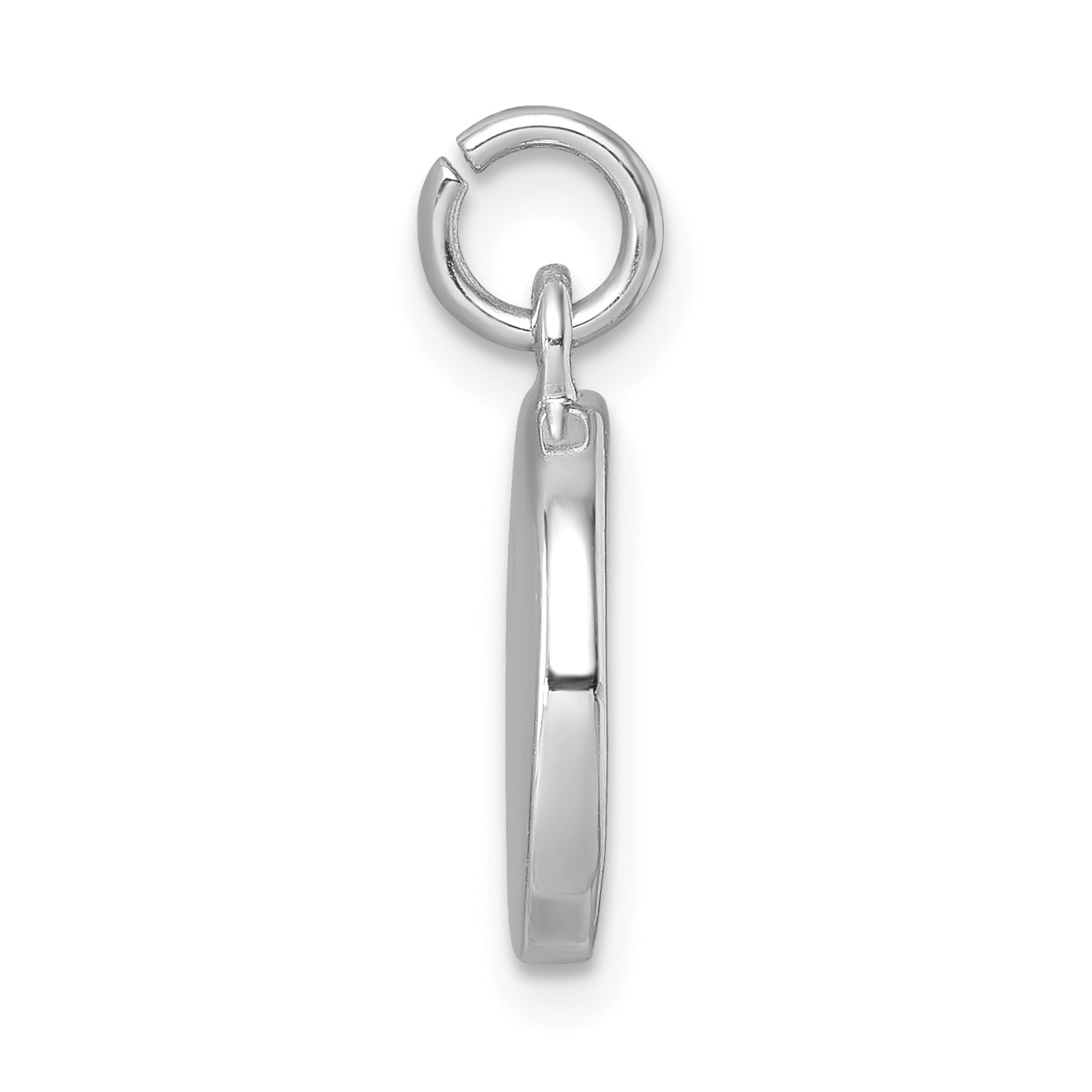 Sterling Silver Rhodium-Plated 'Ti' Round Charm Secondary image