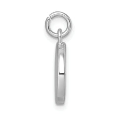 Sterling Silver Rhodium-Plated 'Ti' Round Charm