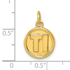 Sterling Silver Vermeil 'Ti' Round Charm
