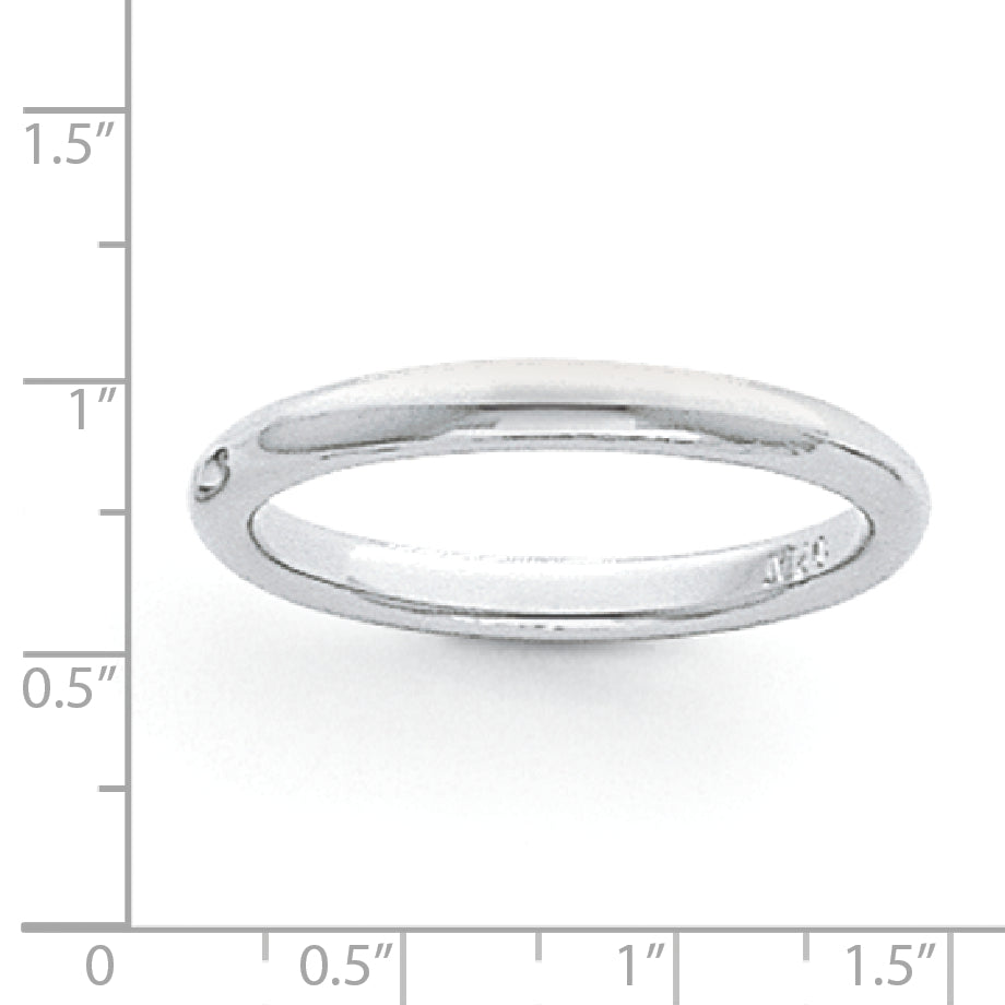 Platinum 3mm Lightweight Comfort-Fit Wedding Band