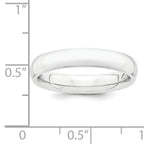 Platinum 4mm Lightweight Comfort-Fit Wedding Band
