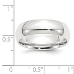 Platinum 8mm Lightweight Comfort-Fit Wedding Band
