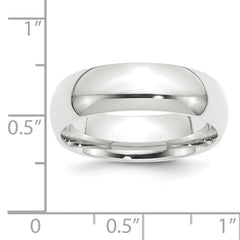 Platinum 8mm Lightweight Comfort-Fit Wedding Band Size 12