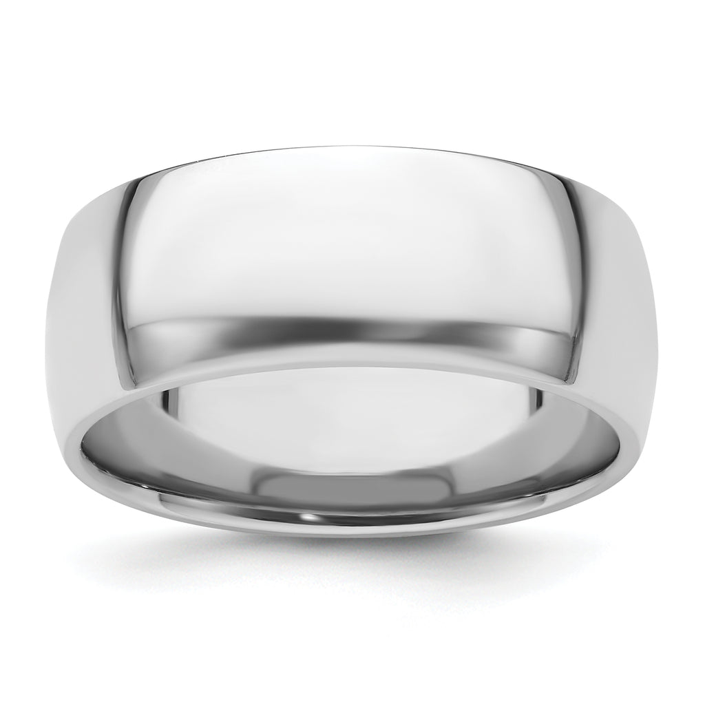 Platinum 8mm Lightweight Comfort-Fit Wedding Band