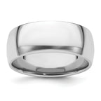 Platinum 8mm Lightweight Comfort-Fit Wedding Band
