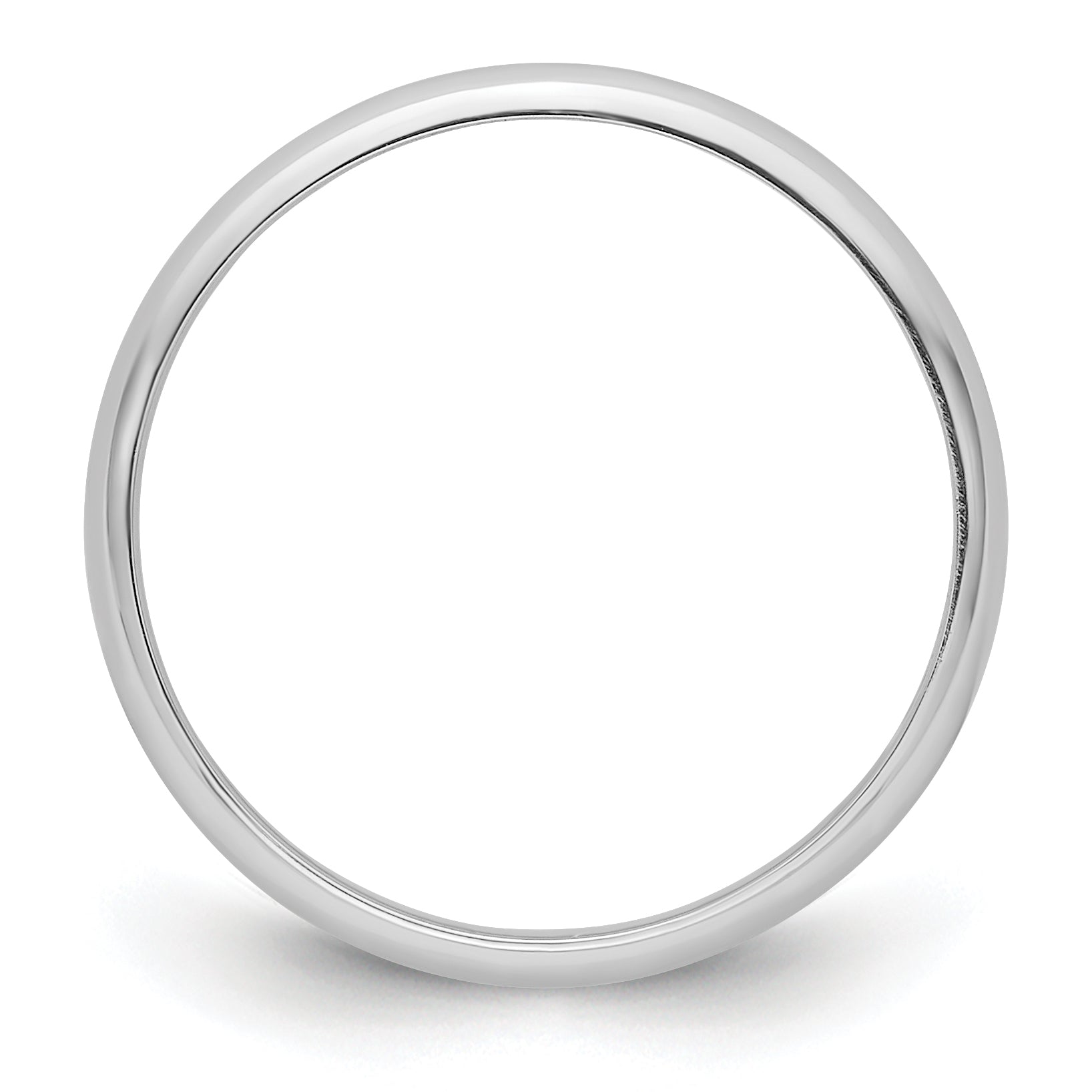 Platinum 3mm Half Round Featherweight Wedding Band Secondary image