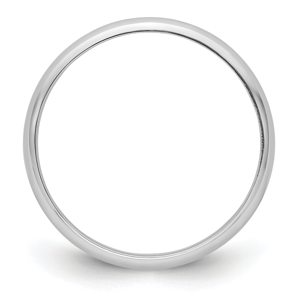 Platinum 3mm Half Round Featherweight Wedding Band