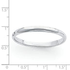 Platinum 3mm Half Round Featherweight Wedding Band
