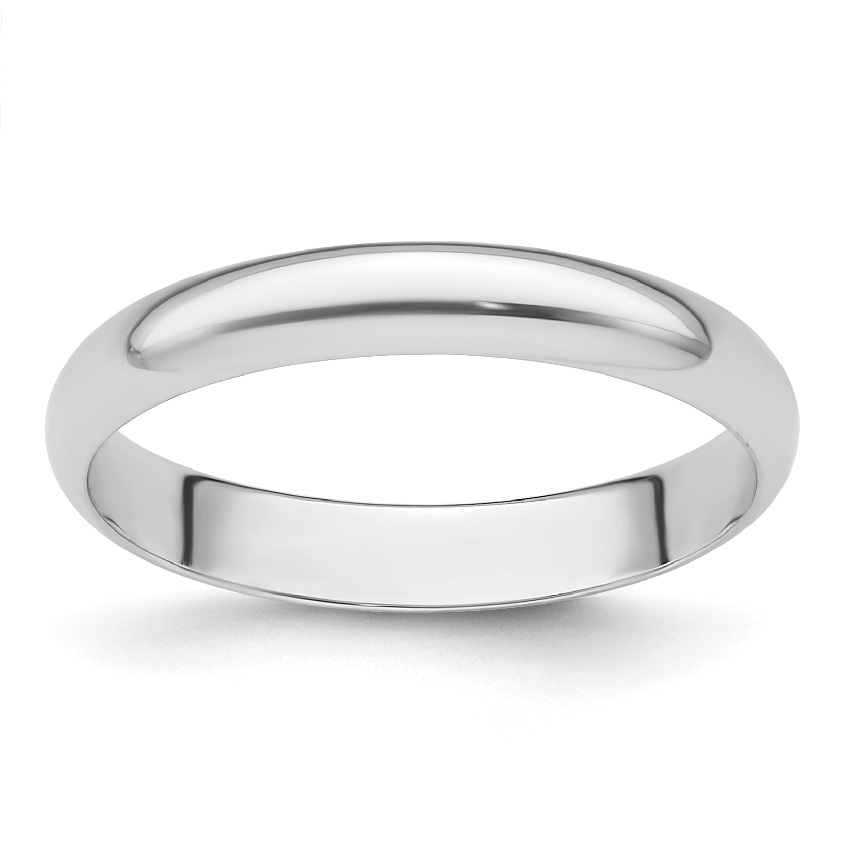 Platinum 3mm Half Round Featherweight Wedding Band Main image