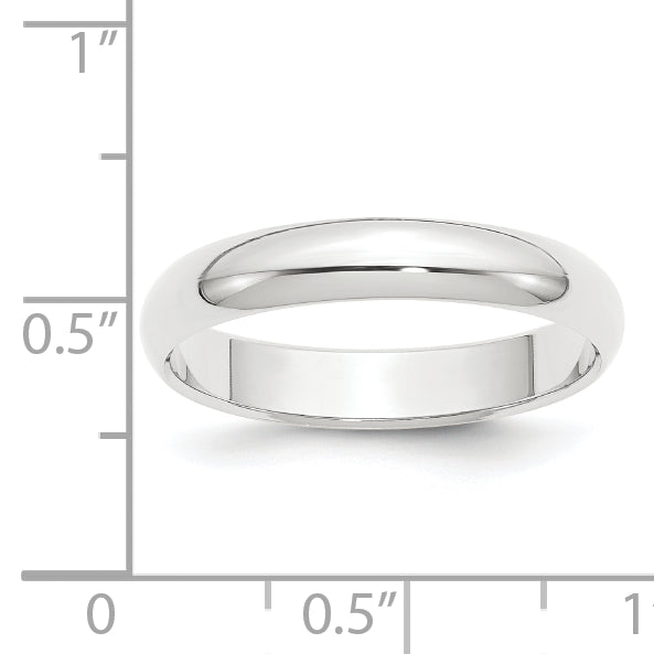 Platinum 4mm Half Round Featherweight Wedding Band Secondary image