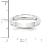 Platinum 4mm Half Round Featherweight Wedding Band