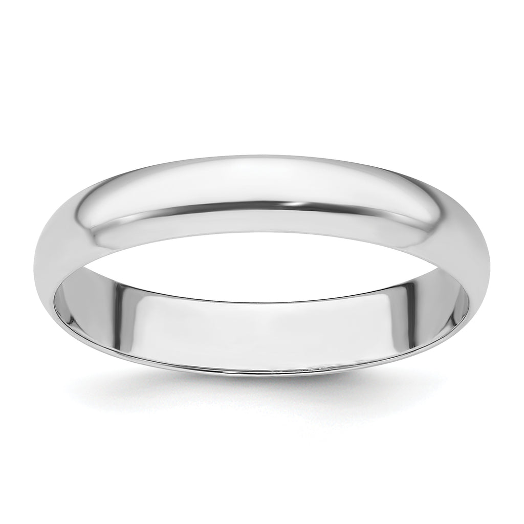 Platinum 4mm Half Round Featherweight Wedding Band