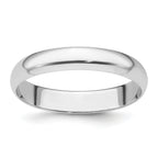 Platinum 4mm Half Round Featherweight Wedding Band