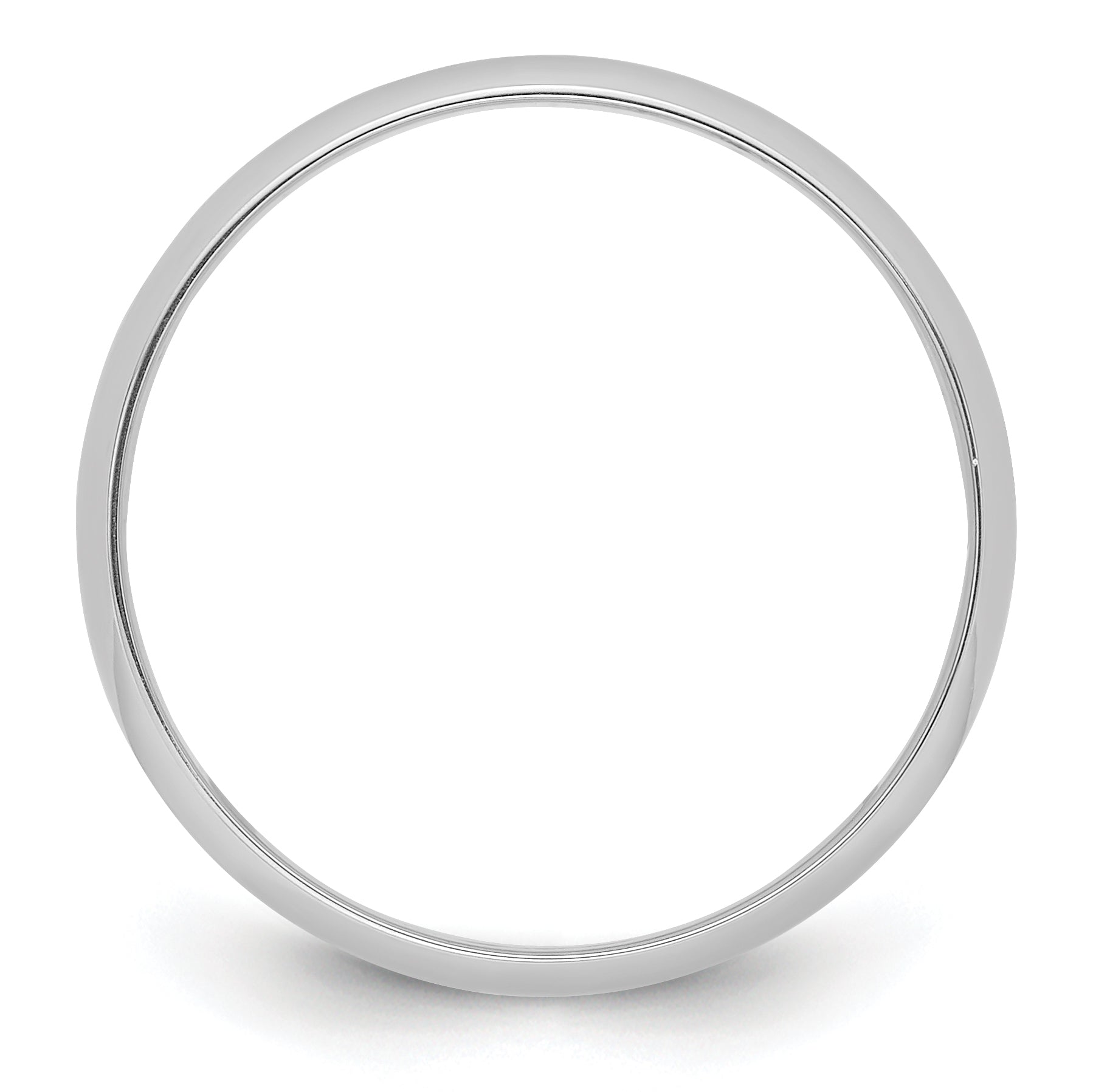 Platinum 5mm Half Round Featherweight Wedding Band