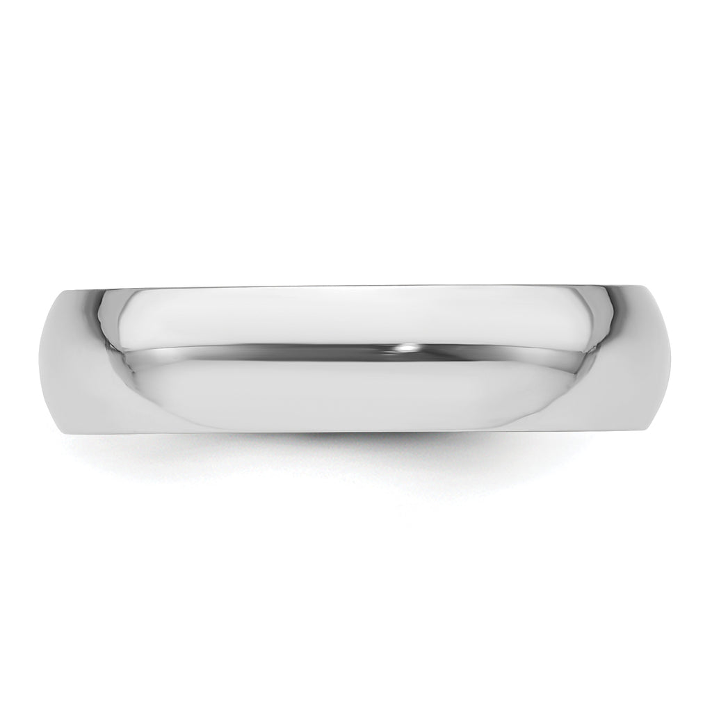 Platinum 5mm Half Round Featherweight Wedding Band