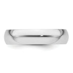 Platinum 5mm Half Round Featherweight Wedding Band