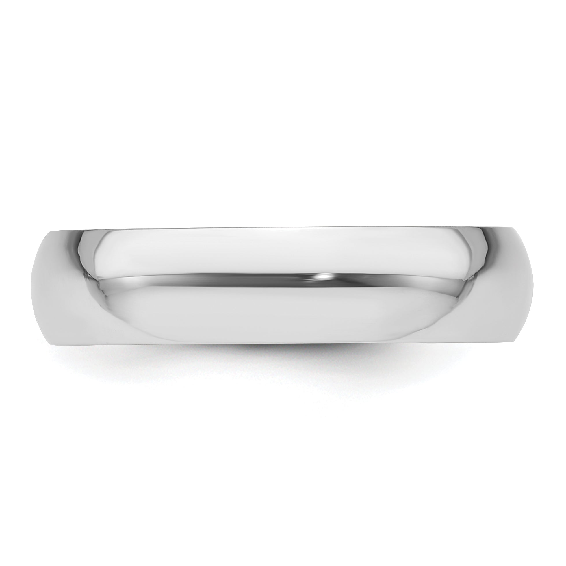 Platinum 5mm Half Round Featherweight Wedding Band