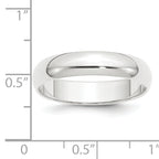 Platinum 5mm Half Round Featherweight Wedding Band