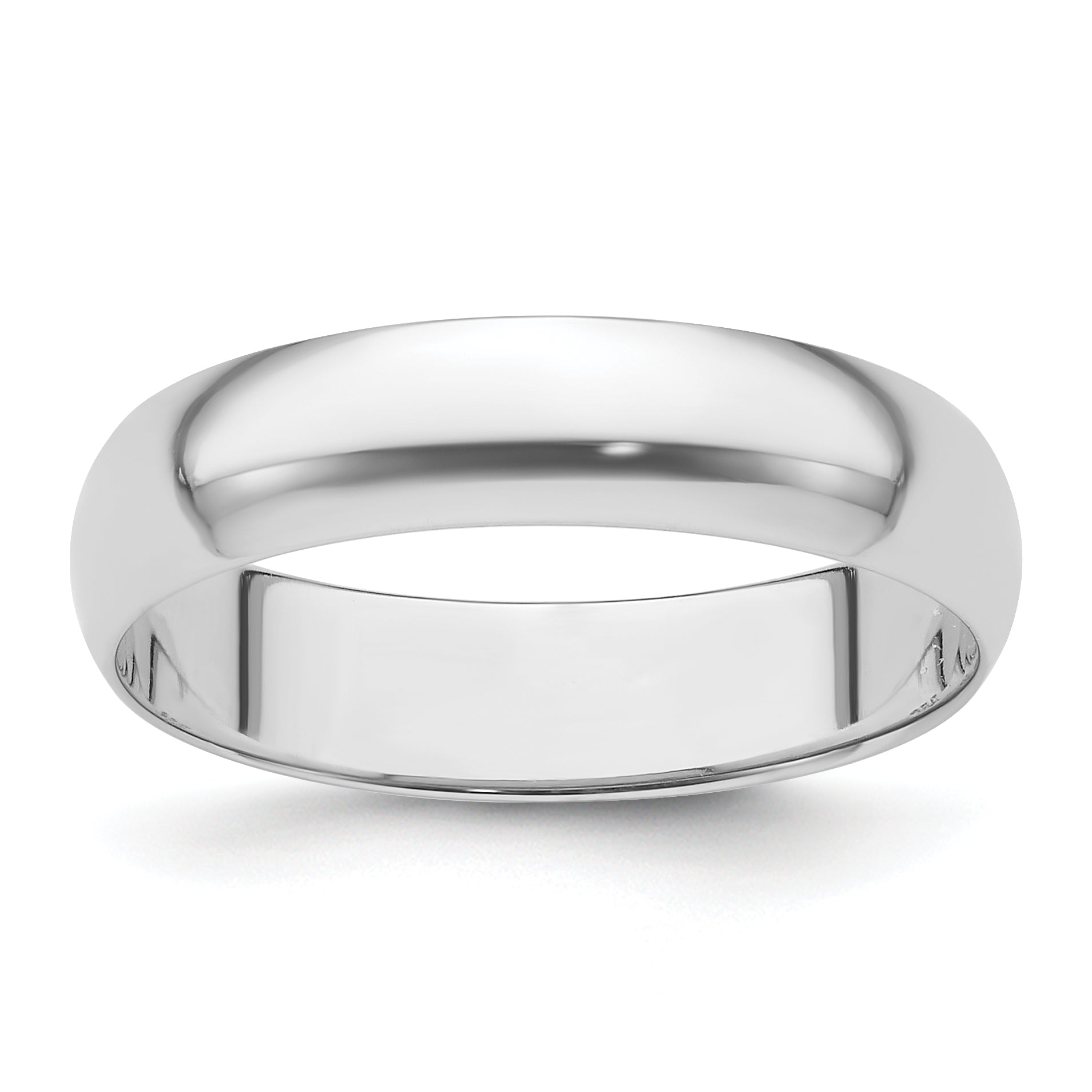 Platinum 5mm Half Round Featherweight Wedding Band Main image
