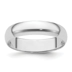 Platinum 5mm Half Round Featherweight Wedding Band