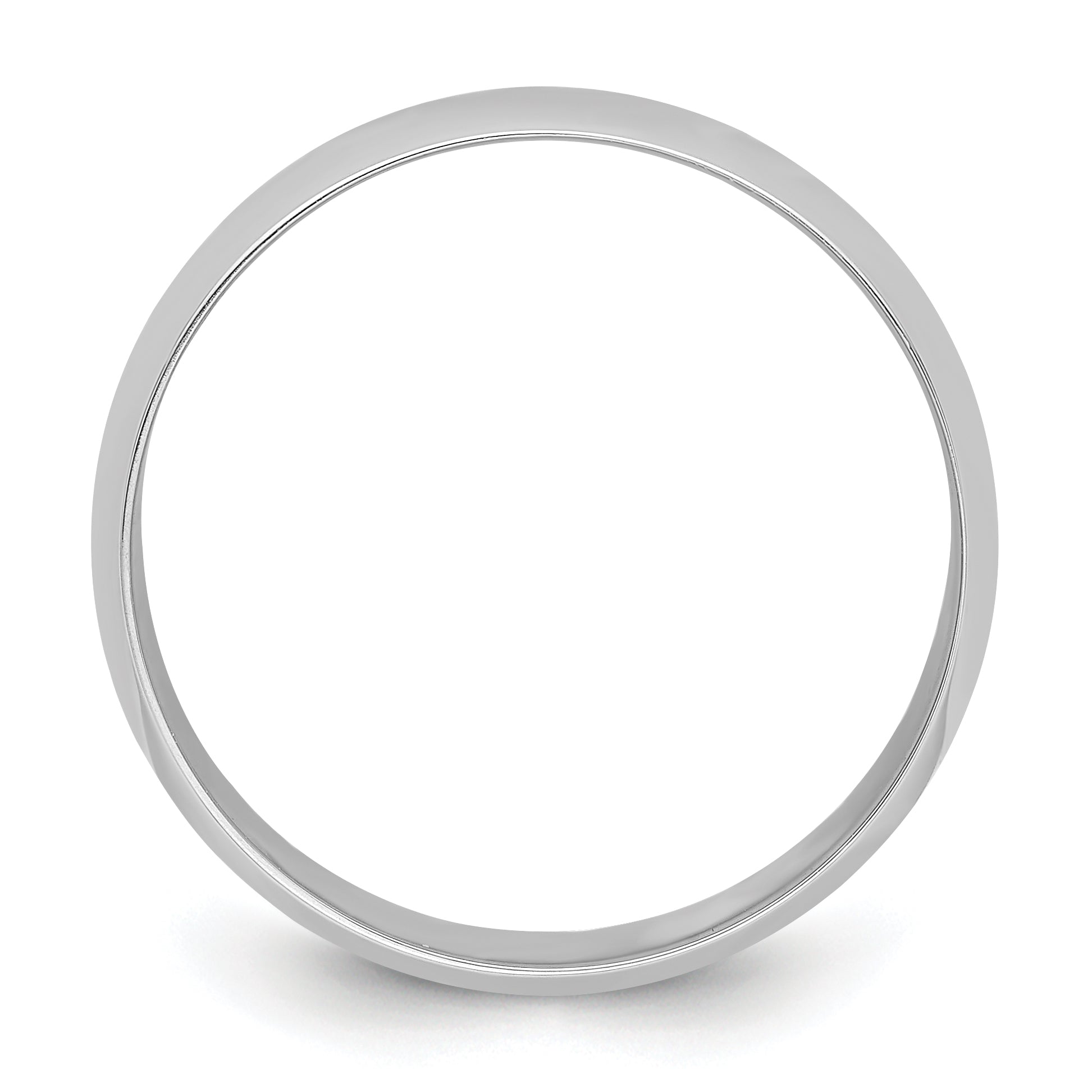 Platinum 8mm Half Round Featherweight Wedding Band