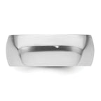 Platinum 8mm Half Round Featherweight Wedding Band