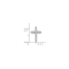 Lab-Grown Diamond Cross Necklace in 14K White Gold (1/4 ct. tw.), 18 Inch - Sophia Jewelers