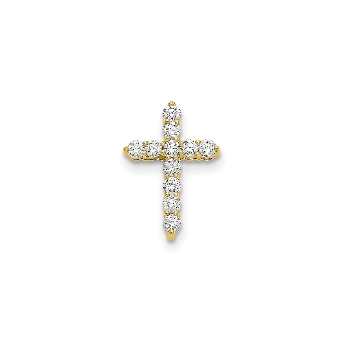 Lab-Grown Diamond Cross Necklace in 14K Yellow Gold (1/4 ct. tw.), 18 Inch - Sophia Jewelers Main image