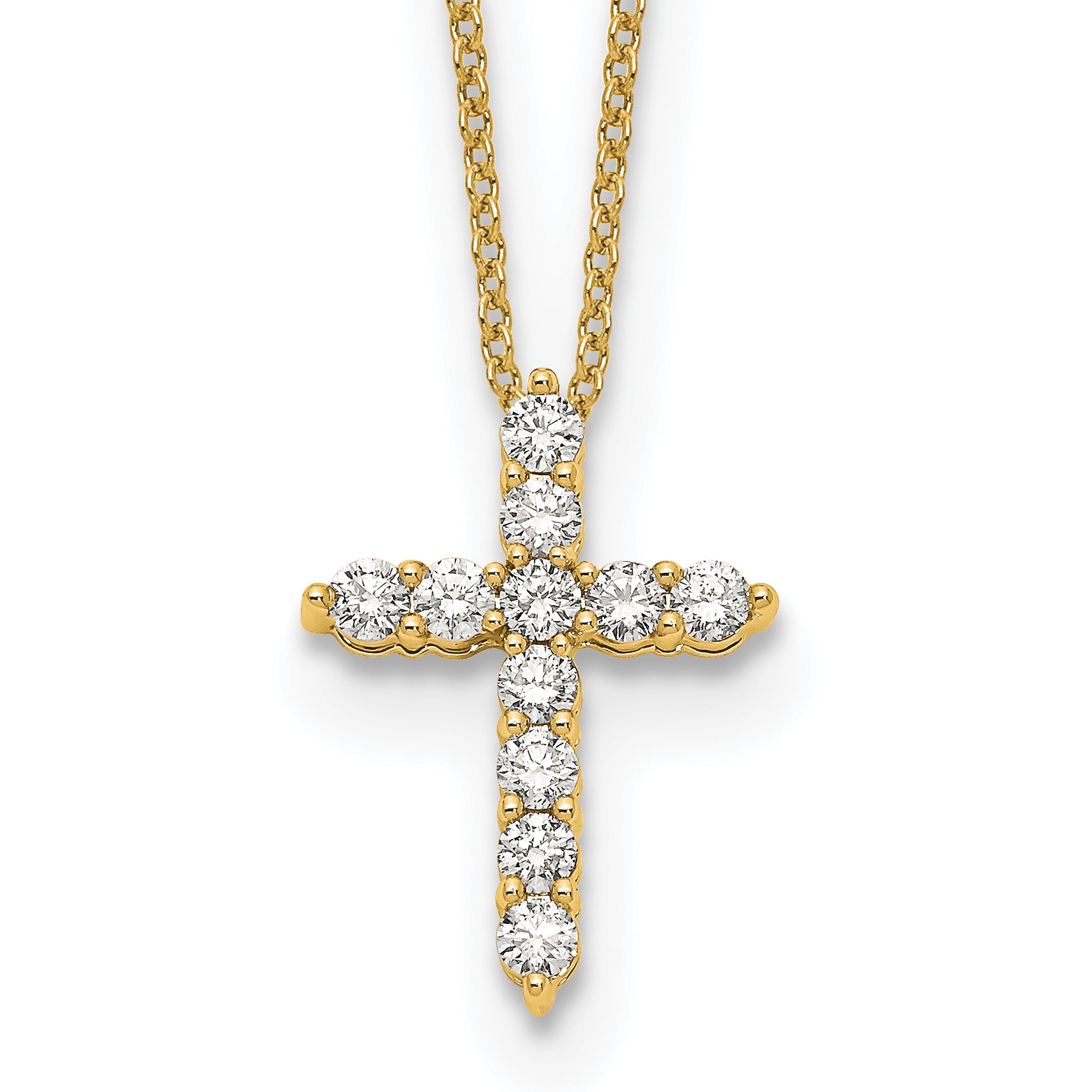 10k Diamond Cross 18 inch Necklace Main image