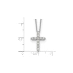 Lab-Grown Diamond Cross Necklace in 14K White Gold (1/2 ct. tw.), 18 Inch - Sophia Jewelers