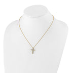 Lab-Grown Diamond Cross Necklace in 14K Yellow Gold (1 ct. tw.), 18 Inch - Sophia Jewelers