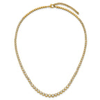 14k 7 carat Lab Grown Diamond VS/SI+ G+ 16 inch with a 2 inch extension Graduated Bezel Set Tennis Necklace