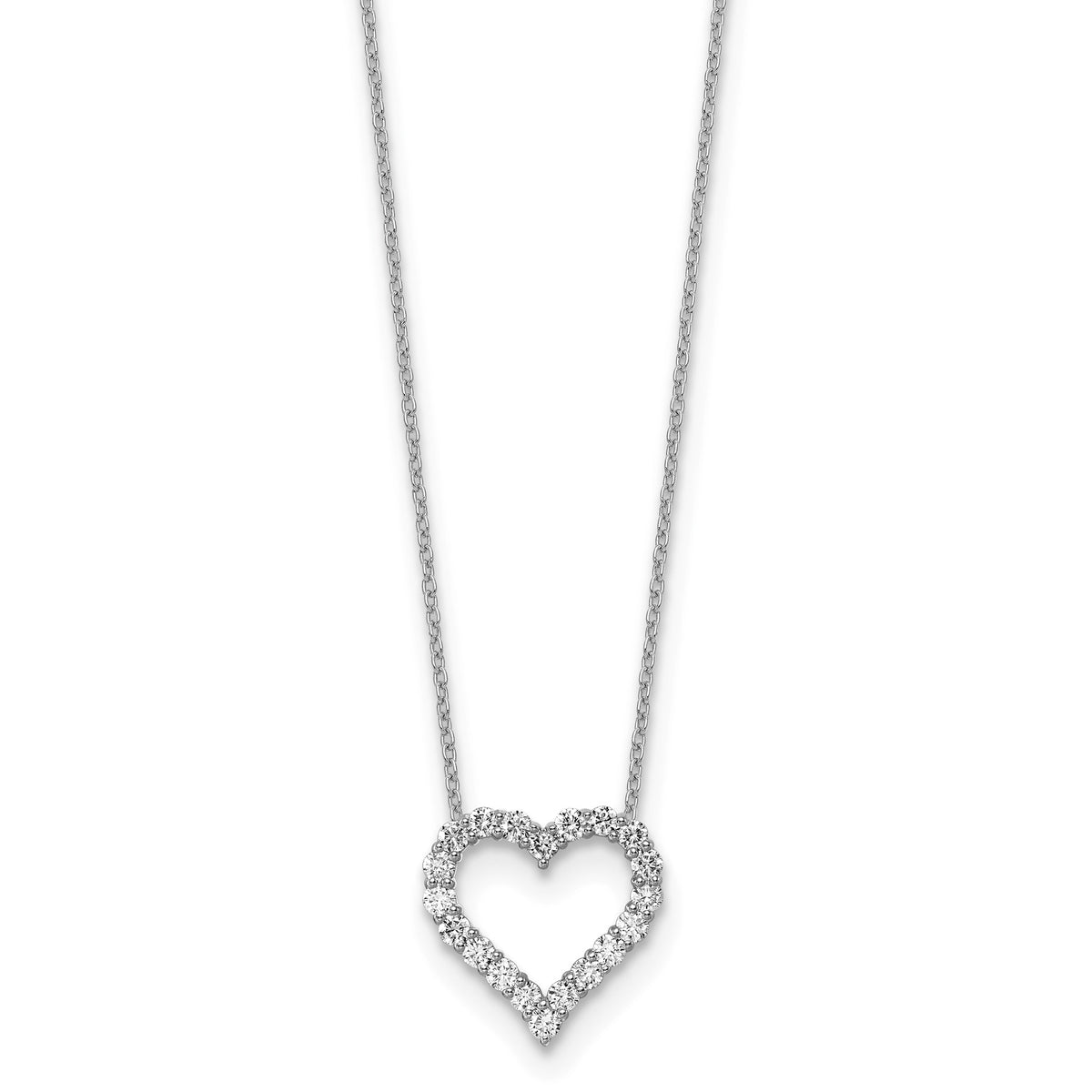 Diamond Heart Necklace in 14K White Gold (5/8 ct. tw.) - Sophia Jewelers Main image