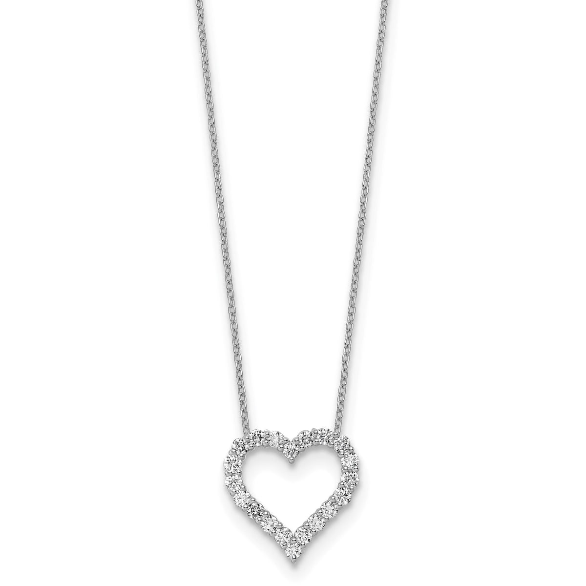Diamond Heart Necklace in 14K White Gold (3/4 ct. tw.) - Sophia Jewelers Main image