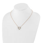 Lab-Grown Diamond Hearts Necklace in 14K Rose Gold, 2.3mm (1 ct. tw.), 18 Inch - Sophia Jewelers